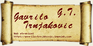 Gavrilo Trnjaković vizit kartica